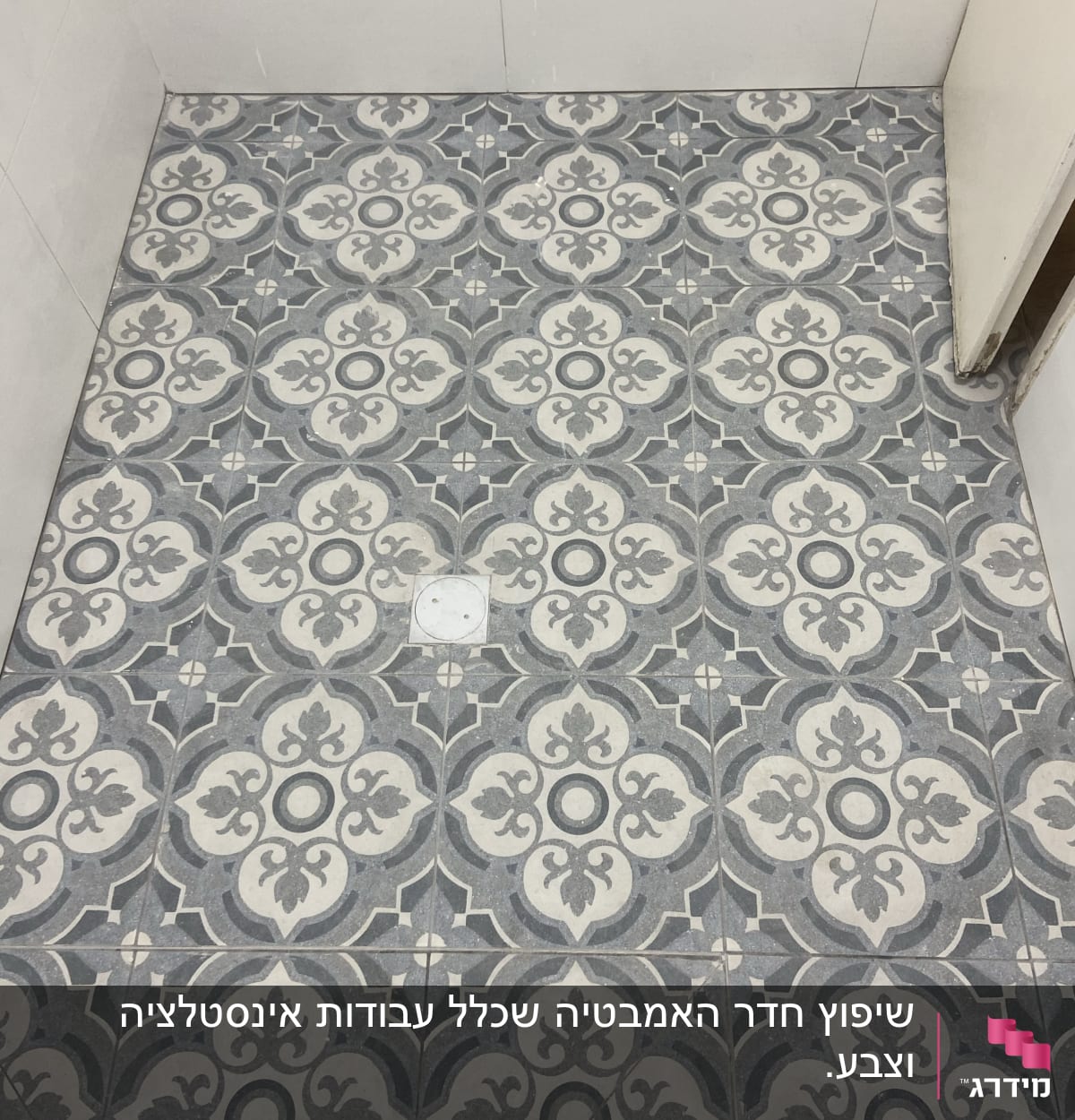 ריצוף קרמיקה מעוצב עם דוגמאות גיאומטריות